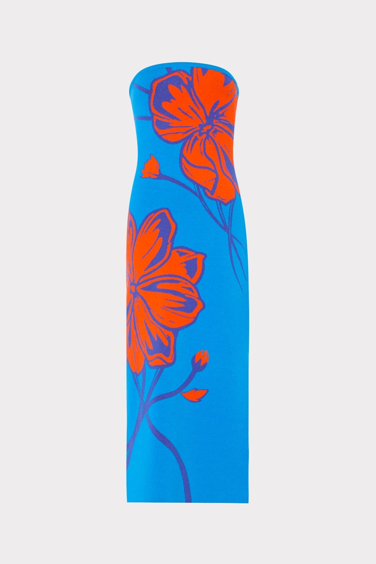Seraphina Strapless Floral Midi Dress