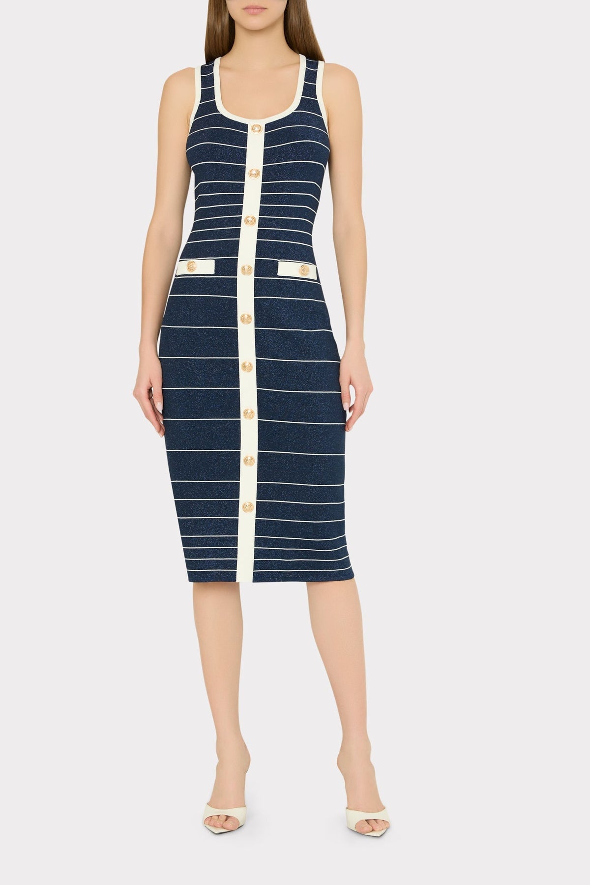 Mari Stripe Midi Dress