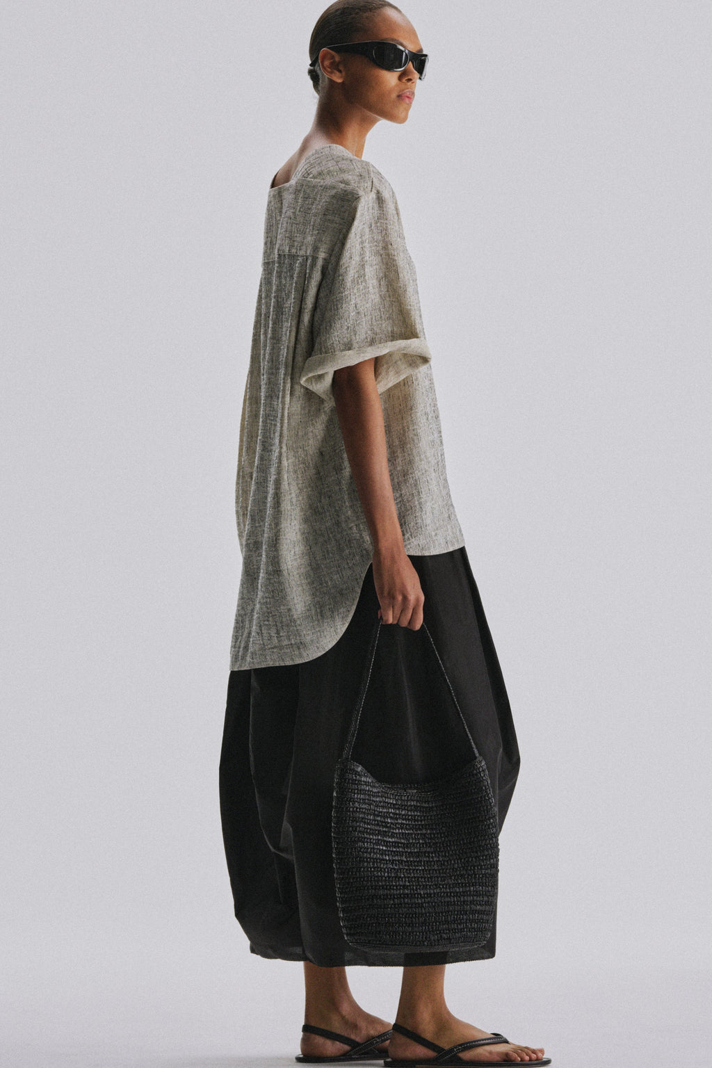 Alma Shoulder Raffia Bag