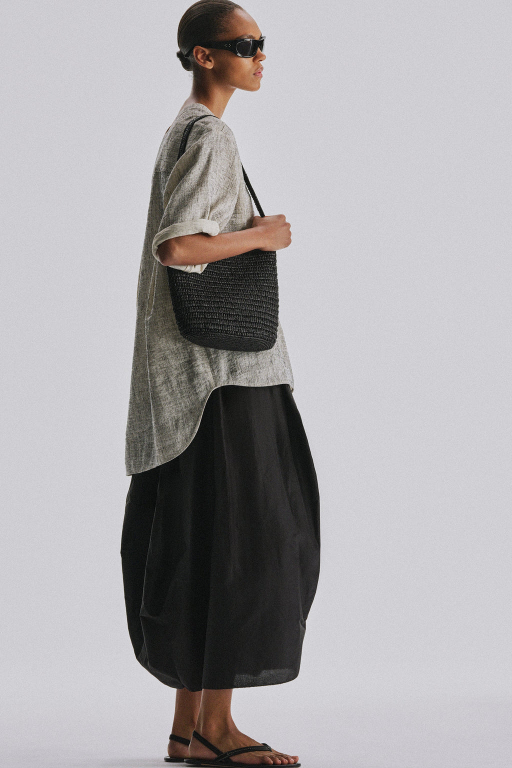 Alma Shoulder Raffia Bag