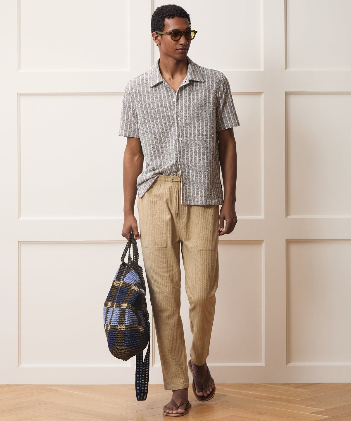 Italian Bouclé Knit Cabana Shirt