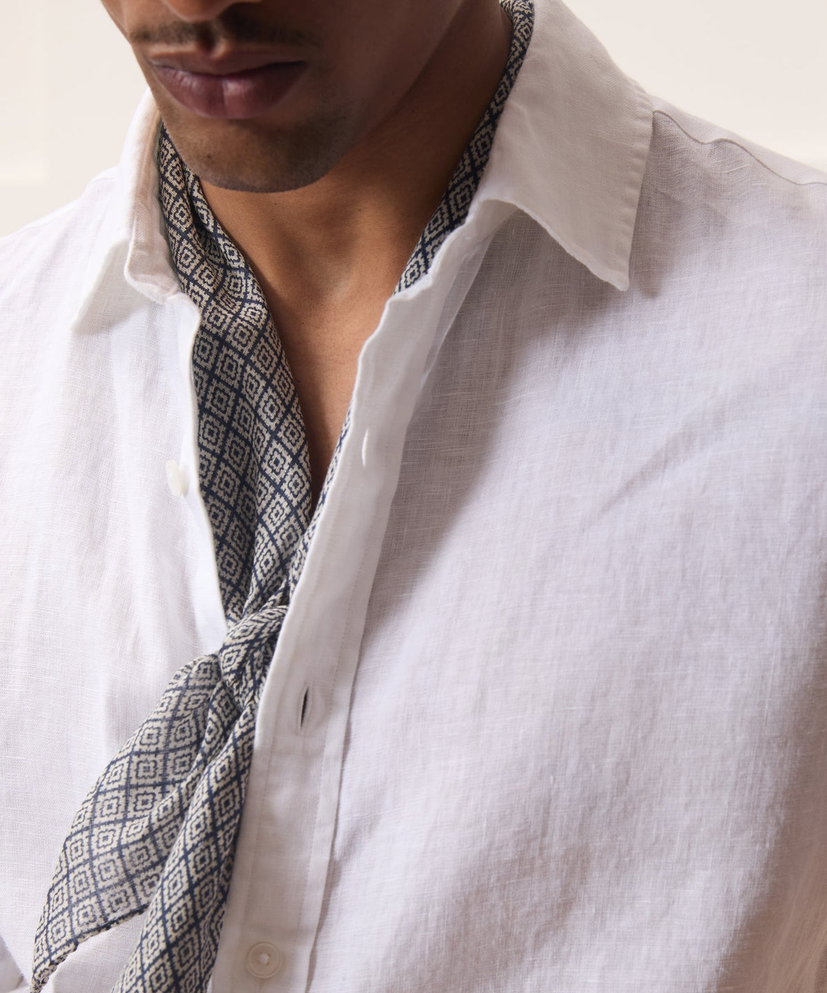 Irish Linen Point Collar Shirt