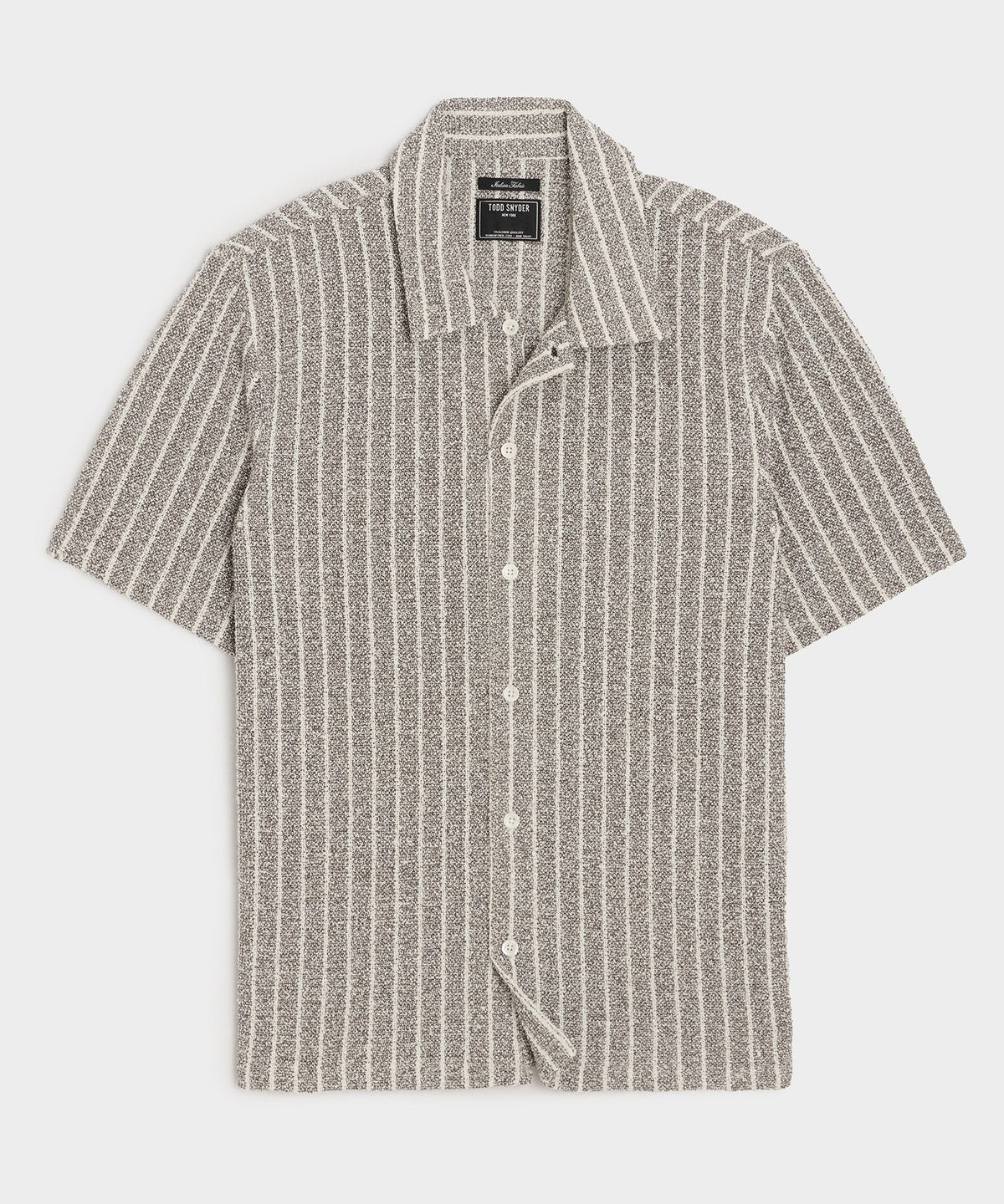 Italian Bouclé Knit Cabana Shirt