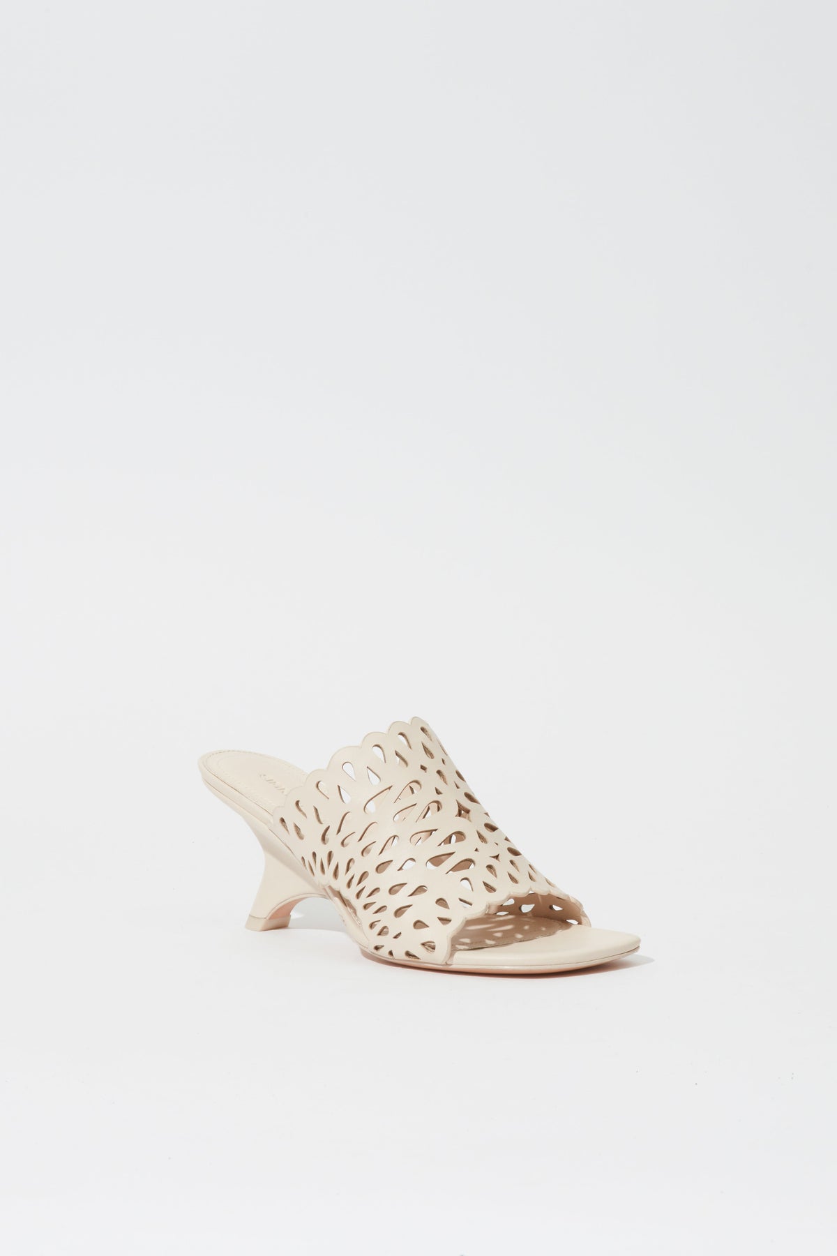 Shadow Mule Laser Cut Leather Sandal