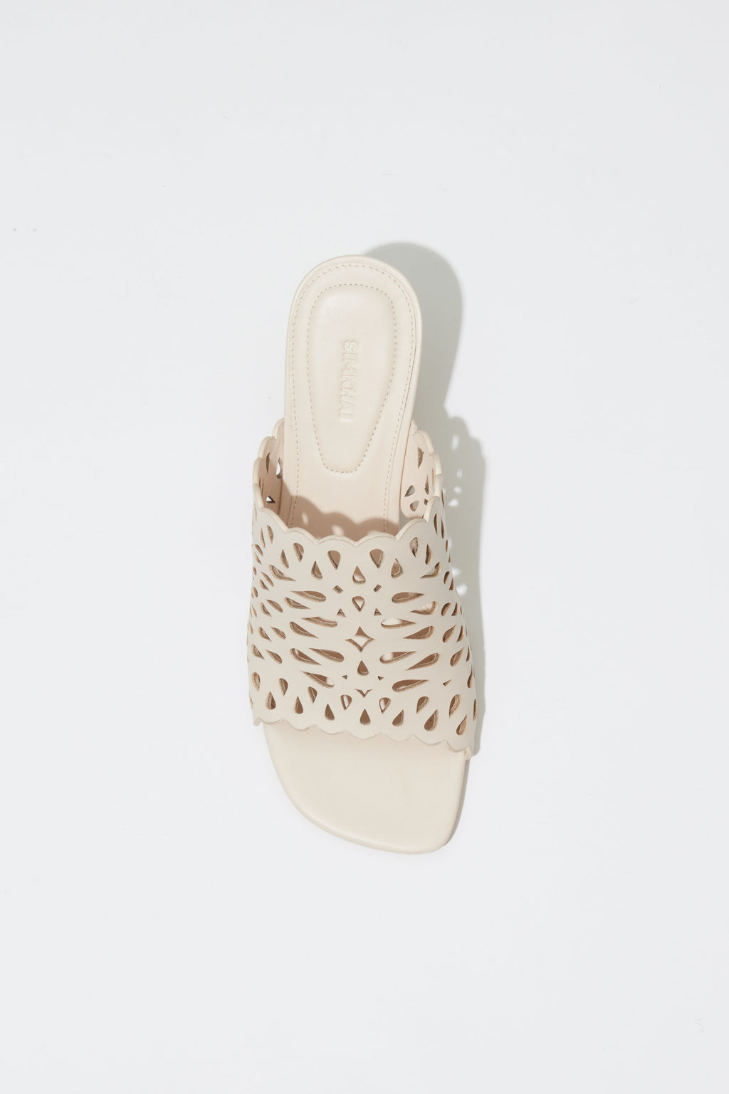Shadow Mule Laser Cut Leather Sandal