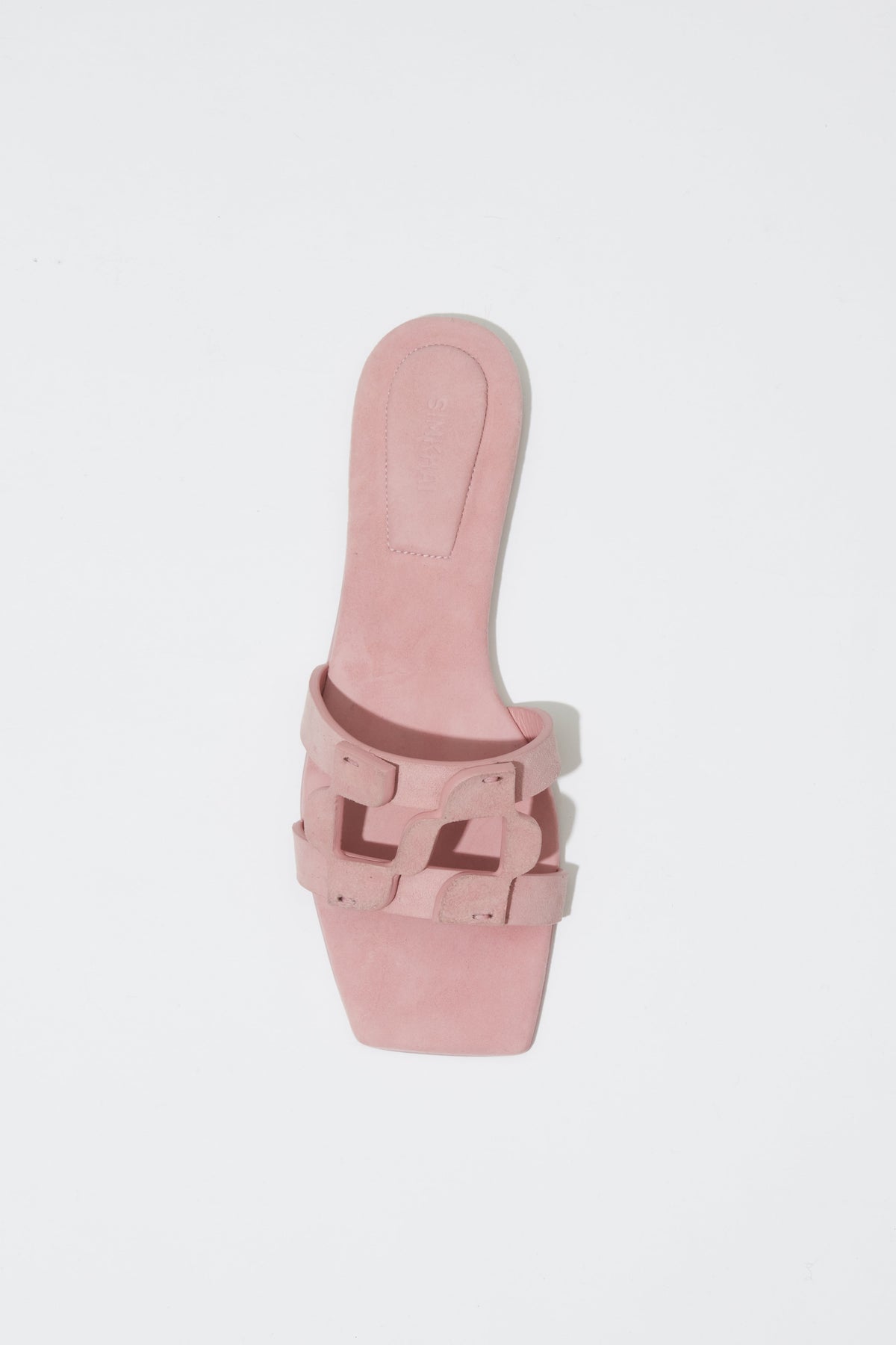 Simkhai Monogram Suede Flat Slide
