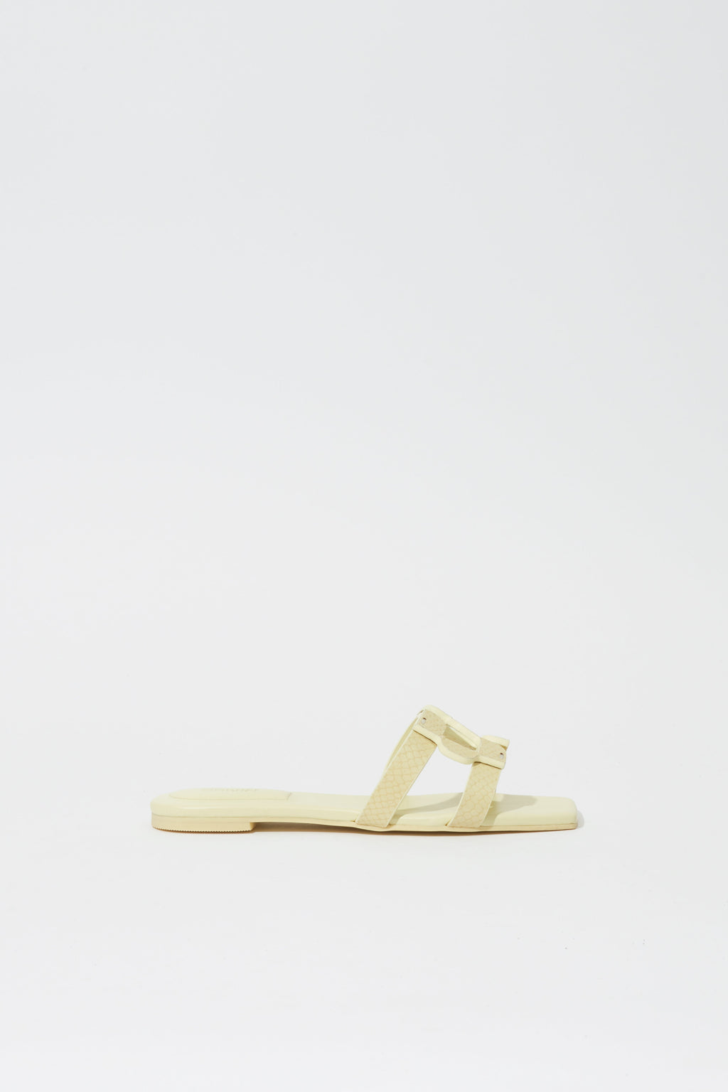 Simkhai Monogram Snake Leather Flat Slide