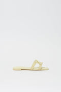 Simkhai Monogram Snake Leather Flat Slide