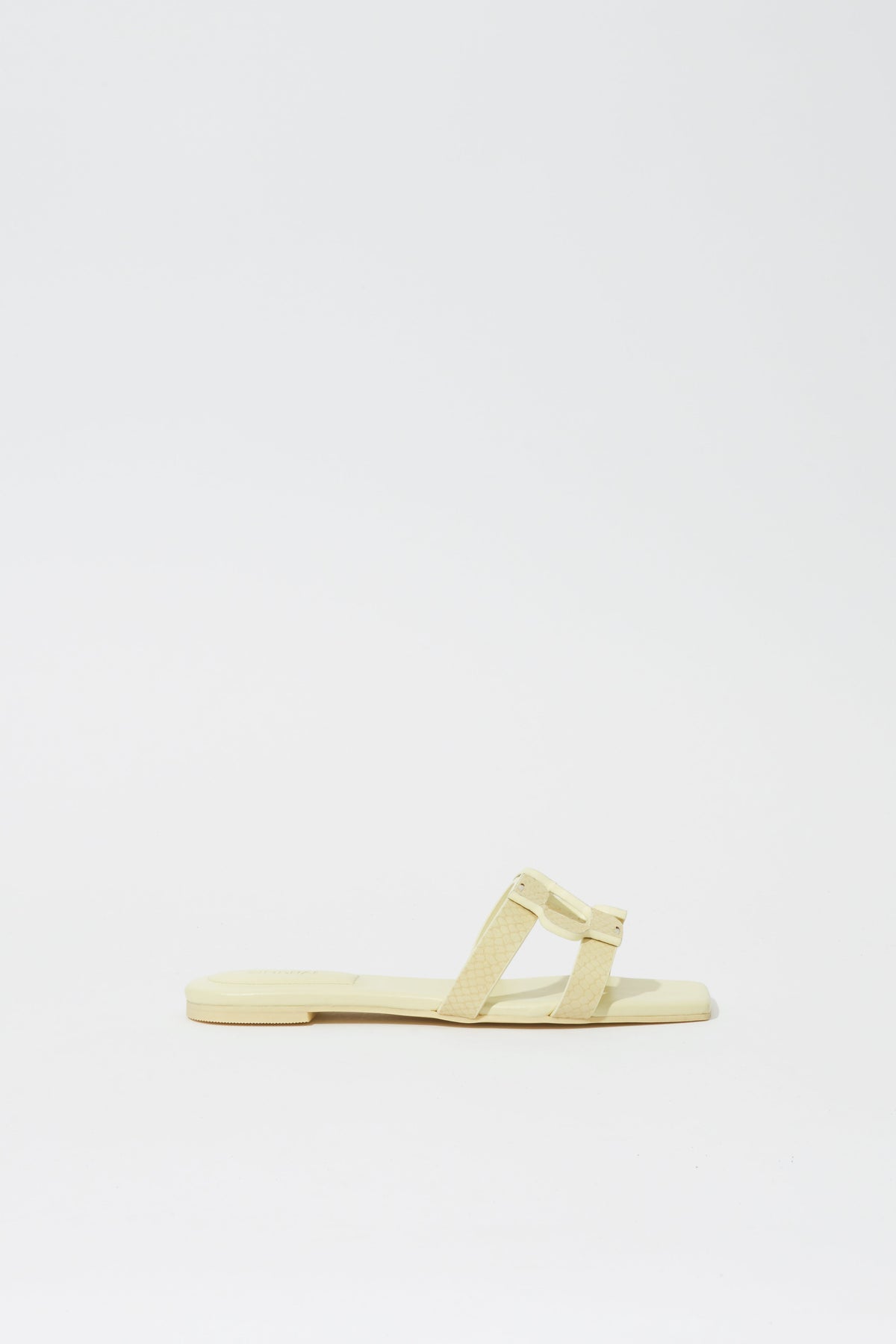 Simkhai Monogram Snake Leather Flat Slide