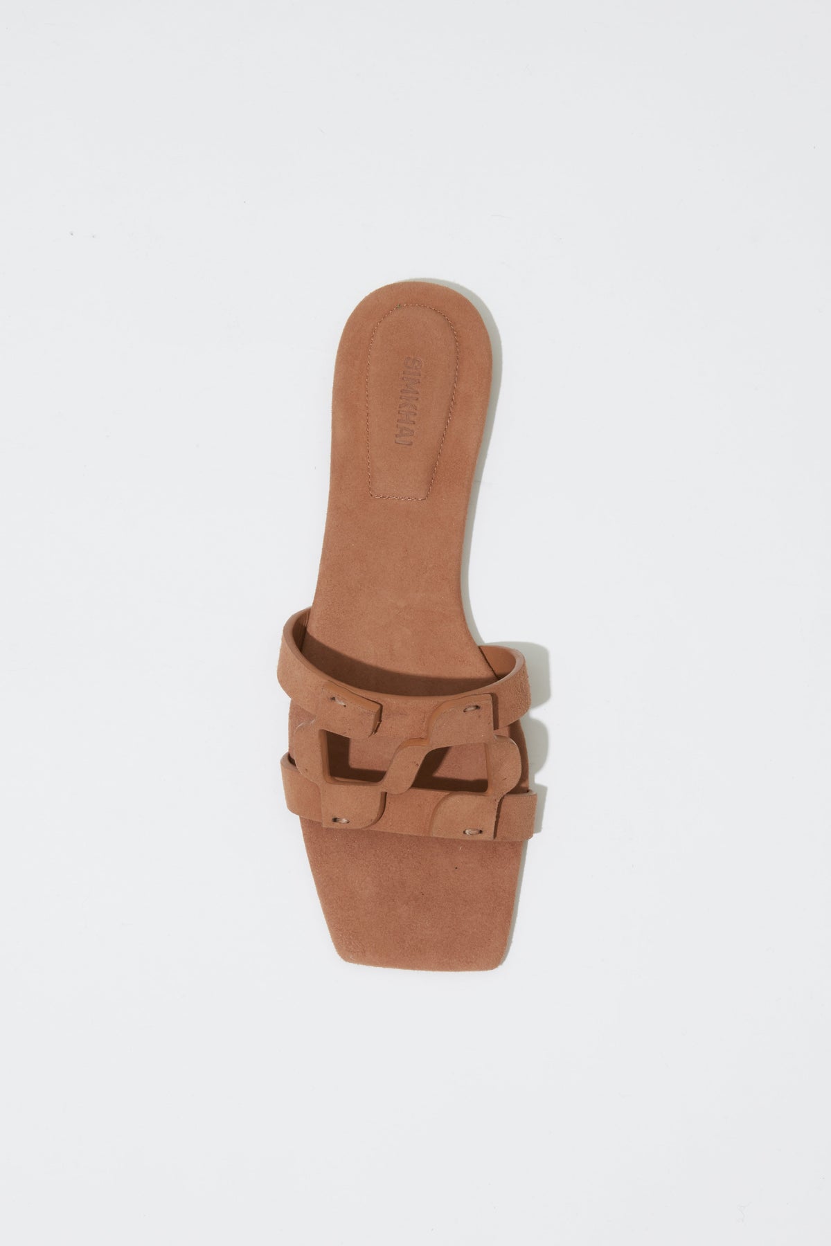 Simkhai Monogram Suede Flat Slide