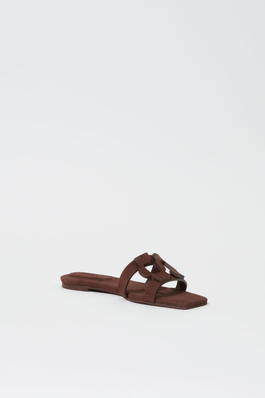 Simkhai Monogram Suede Flat Slide