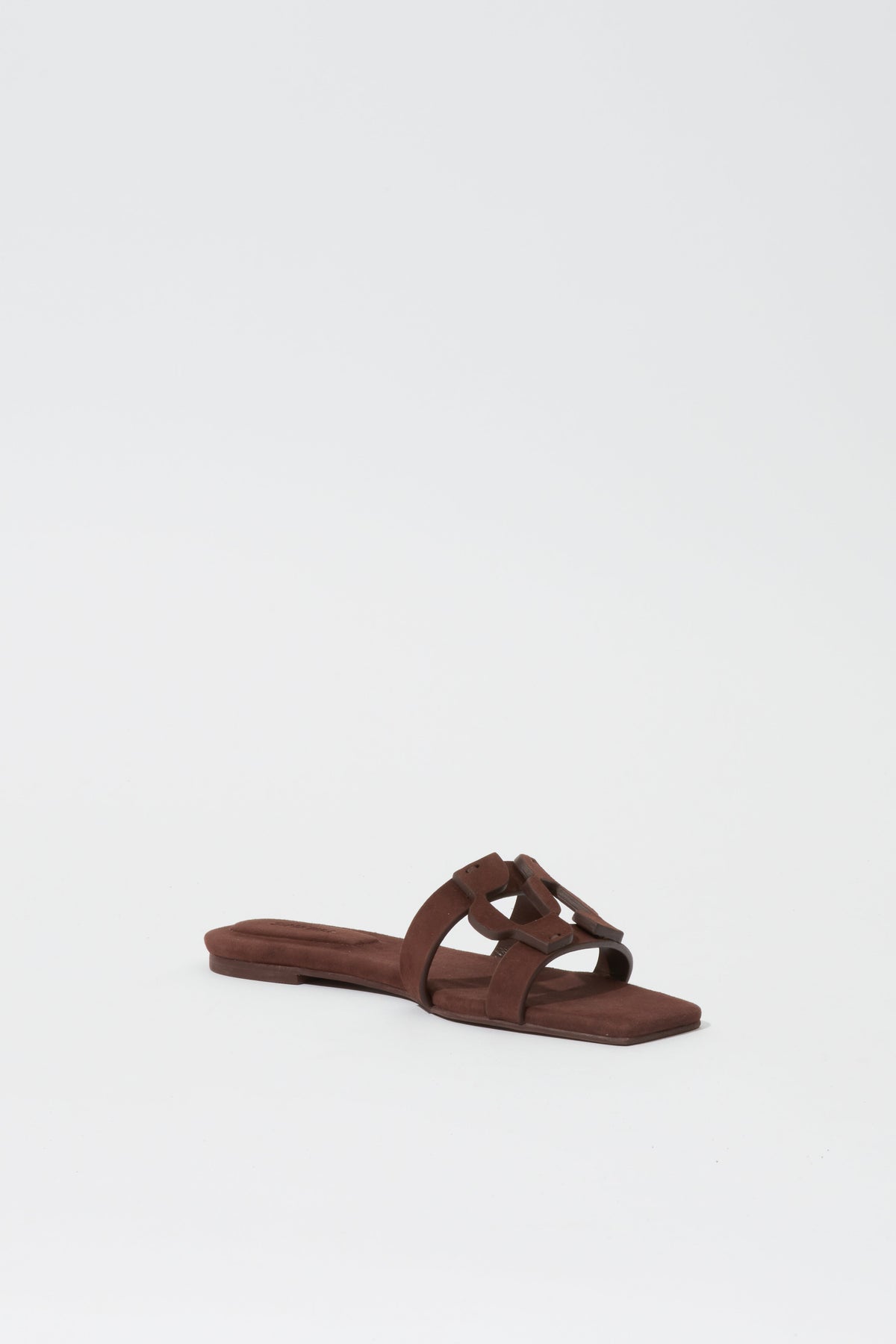 Simkhai Monogram Suede Flat Slide