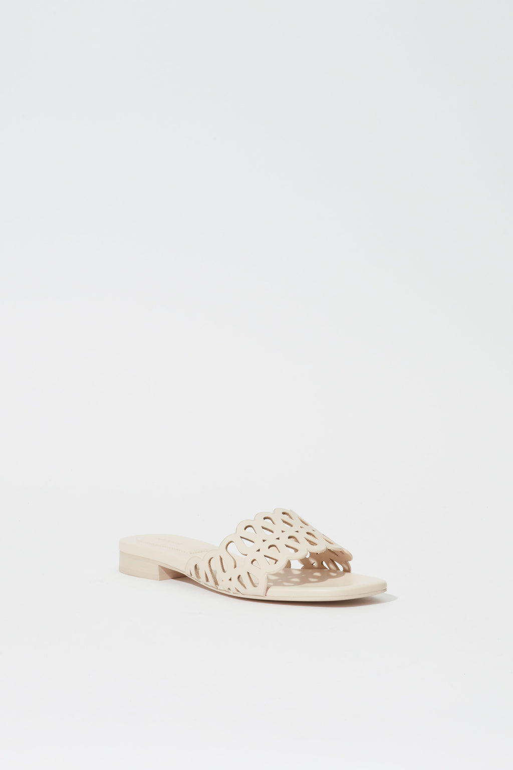 Mccall Laser Cut Leather Flat Slide