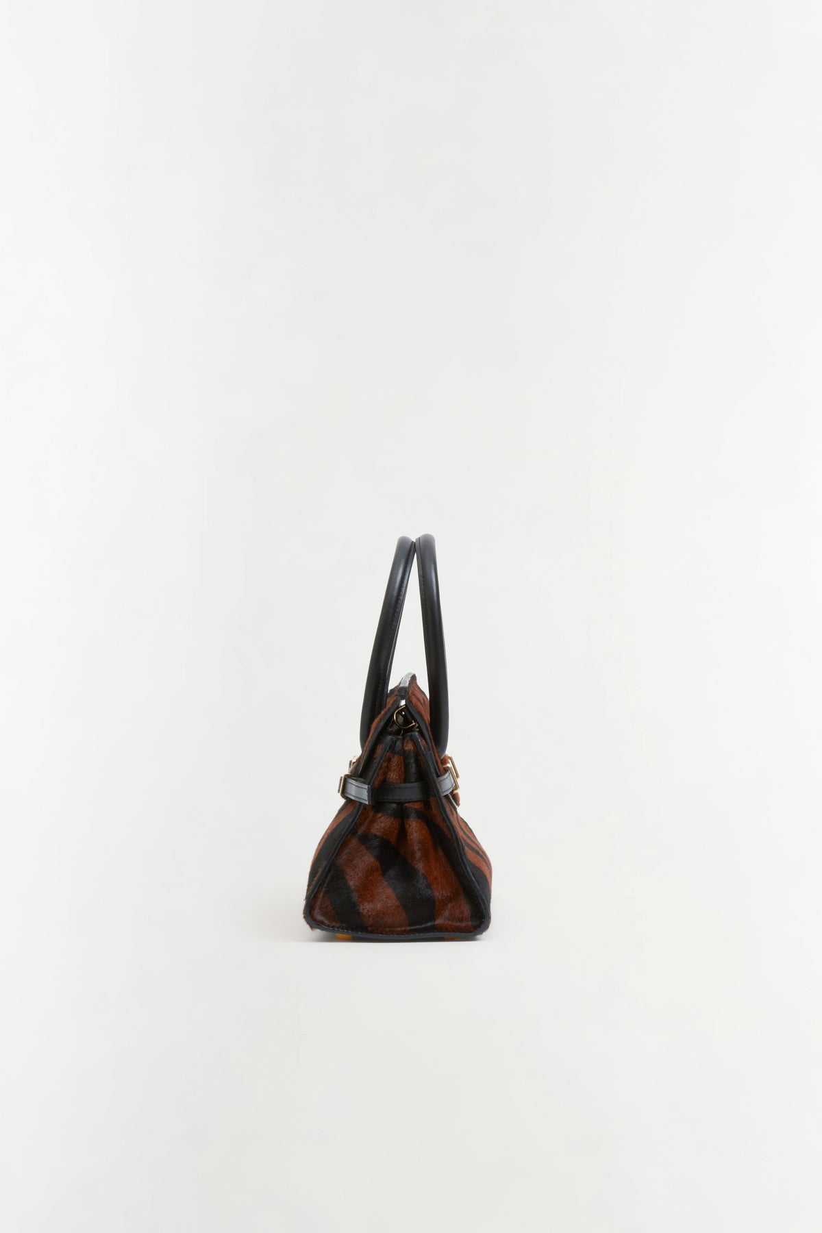 River Calf Hair Top Handle Bag