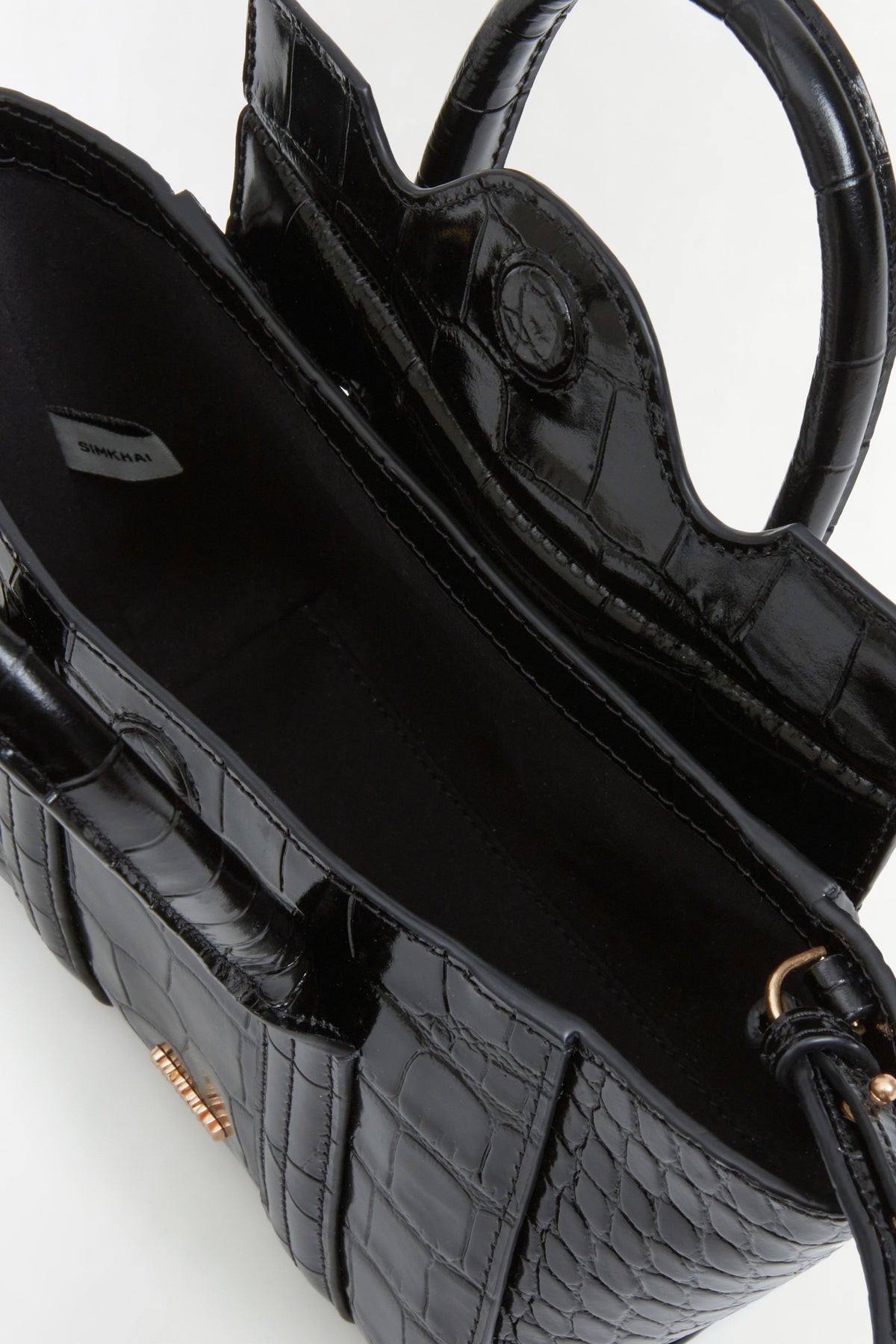 Nicola Croc-Embossed Leather Mini Tote