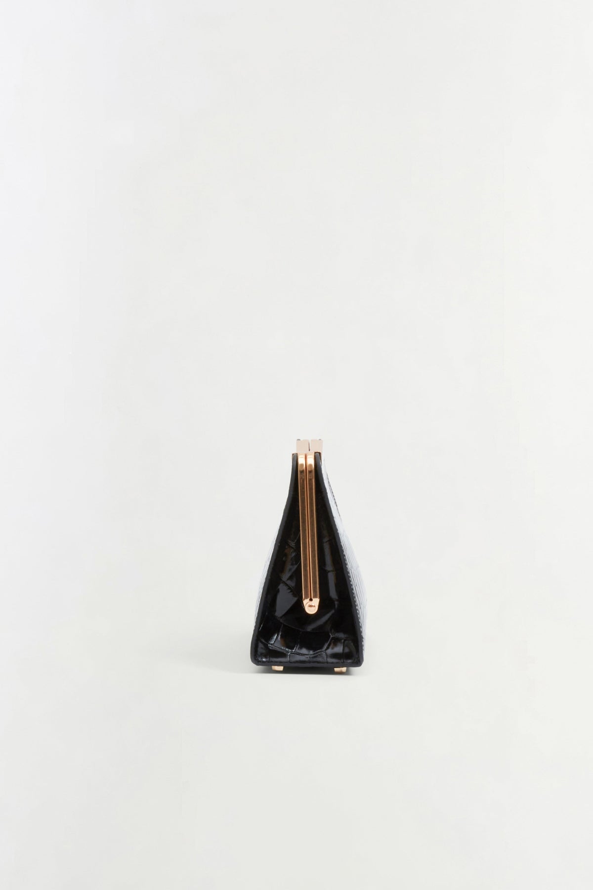 Solange Croc-Embossed Leather Clutch