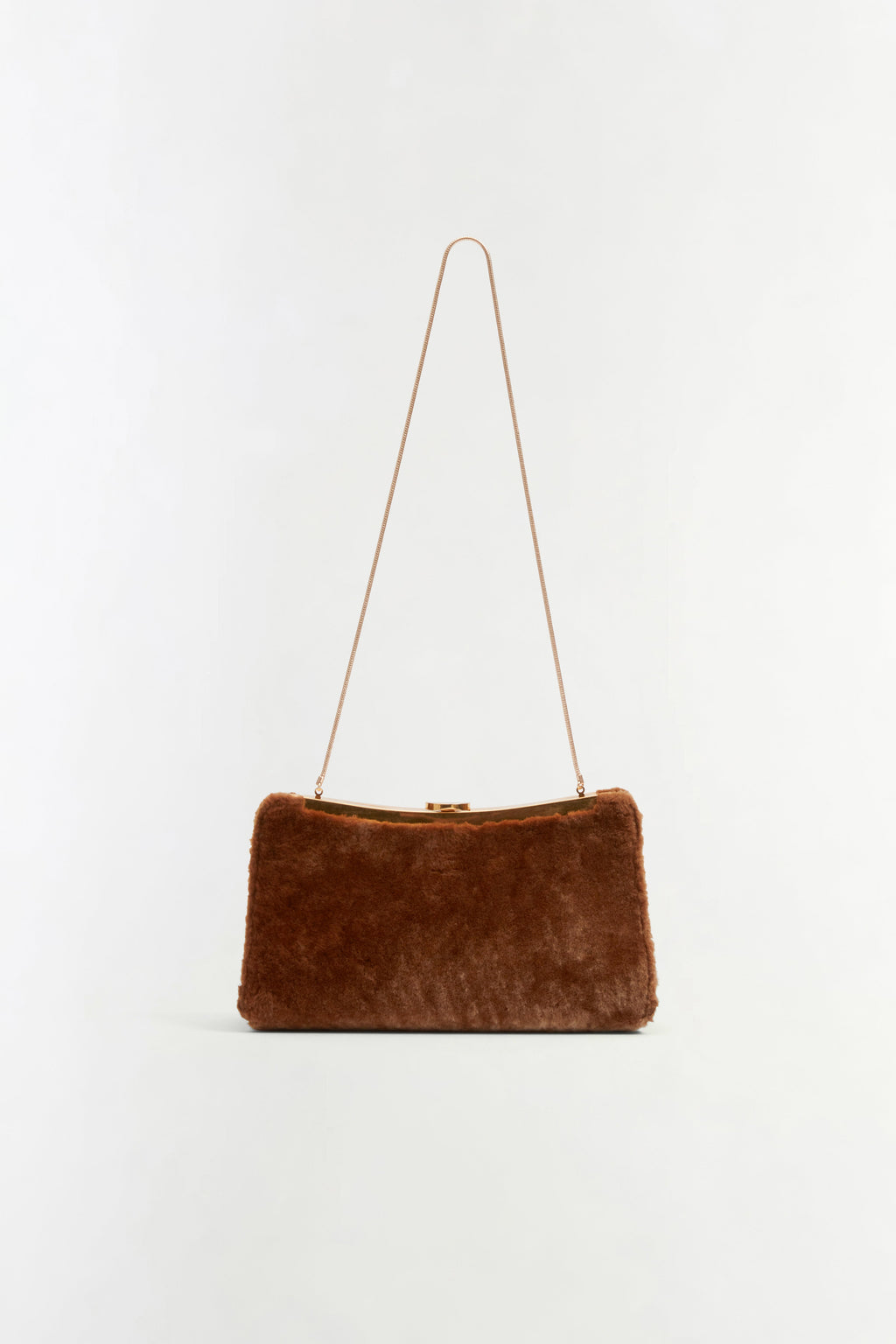 Solange Shearling Clutch
