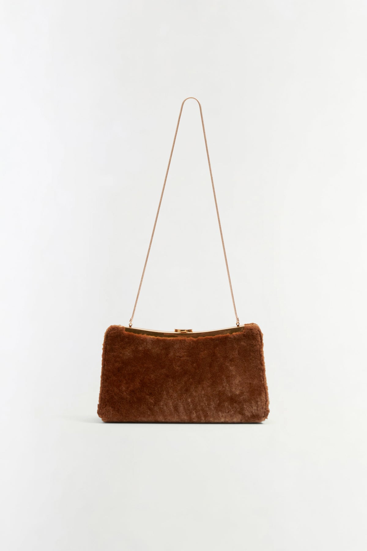 Solange Shearling Clutch