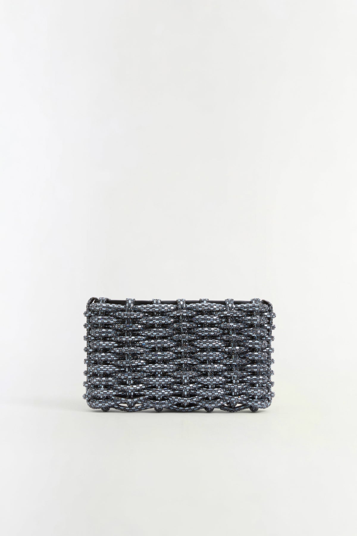 Morgan Woven Rhinestone Clutch