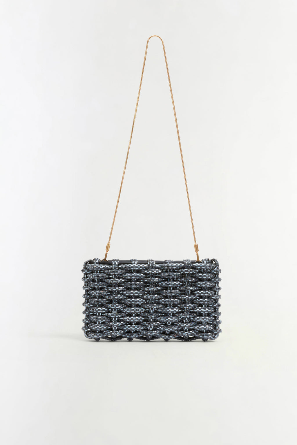 Morgan Woven Rhinestone Clutch