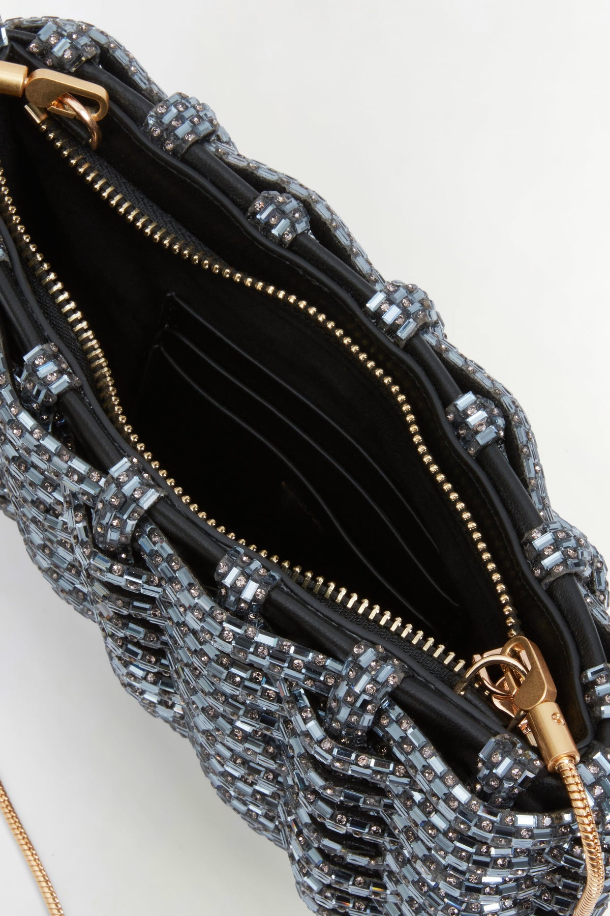 Morgan Woven Rhinestone Clutch