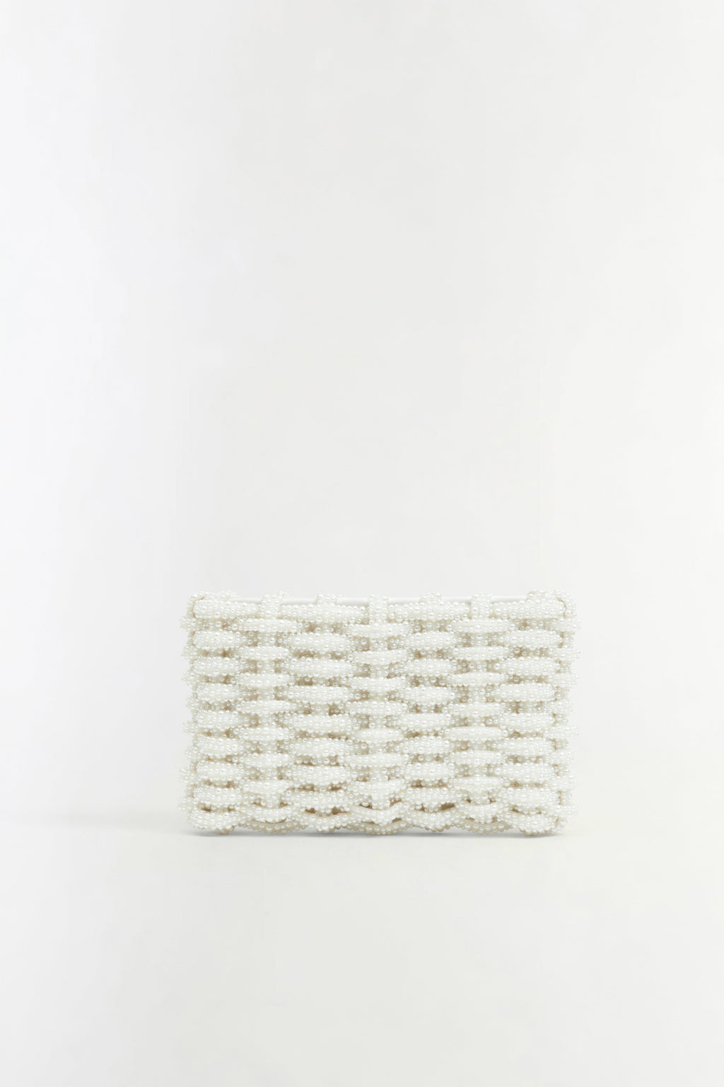 Morgan Woven Pearl Clutch