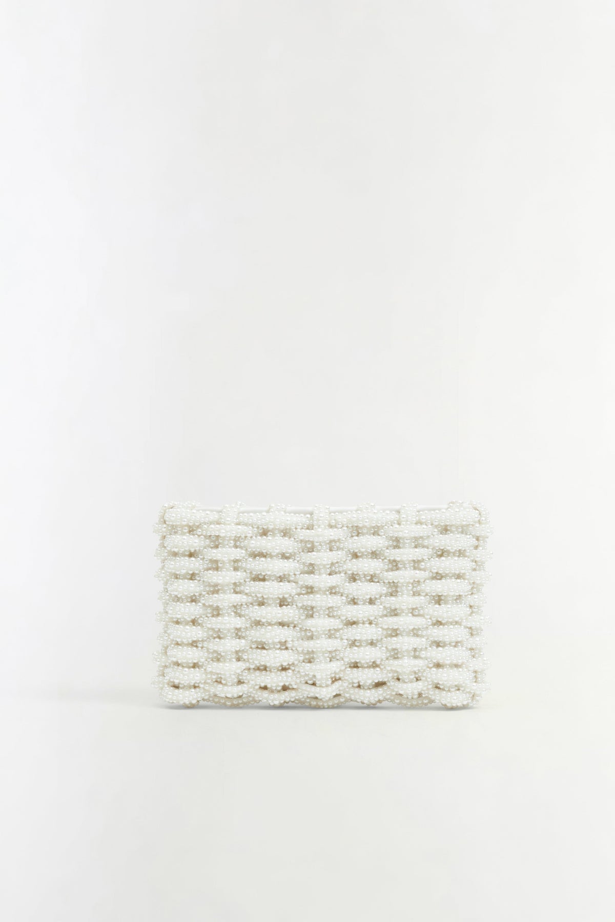 Morgan Woven Pearl Clutch