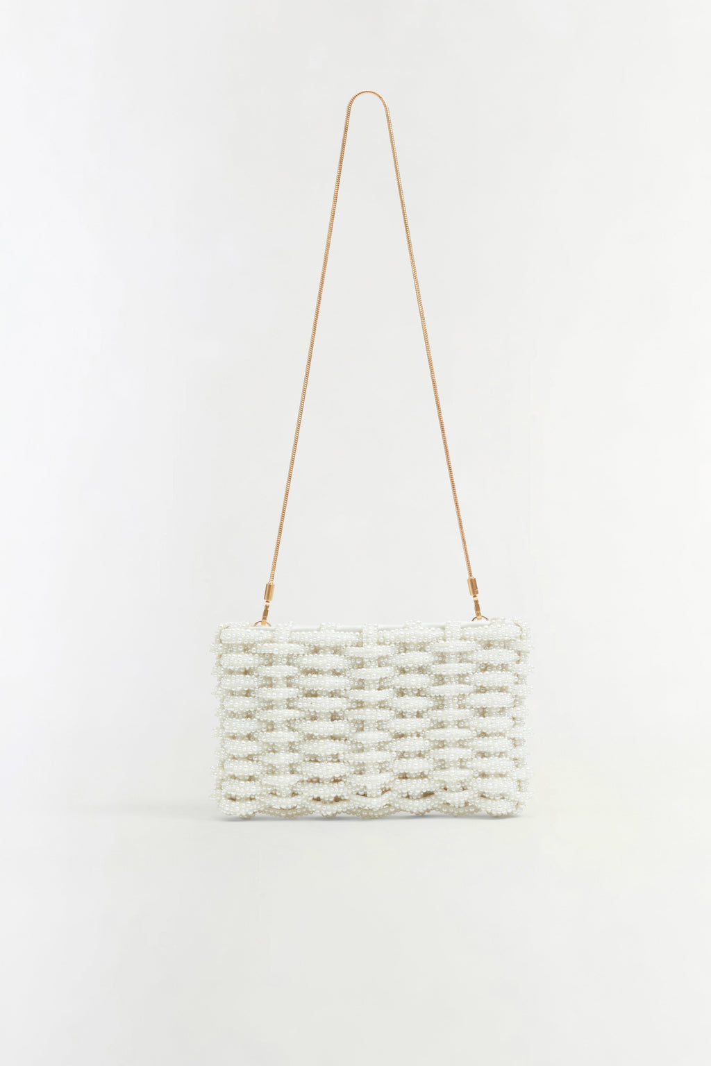 Morgan Woven Pearl Clutch