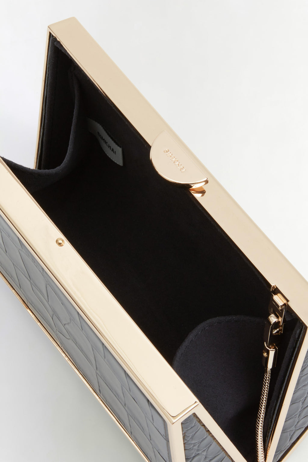 Maddox Croc-Embossed Leather Clutch