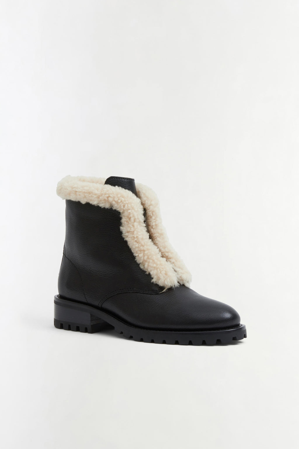 Noah Shearling Lug Sole Zip Boot