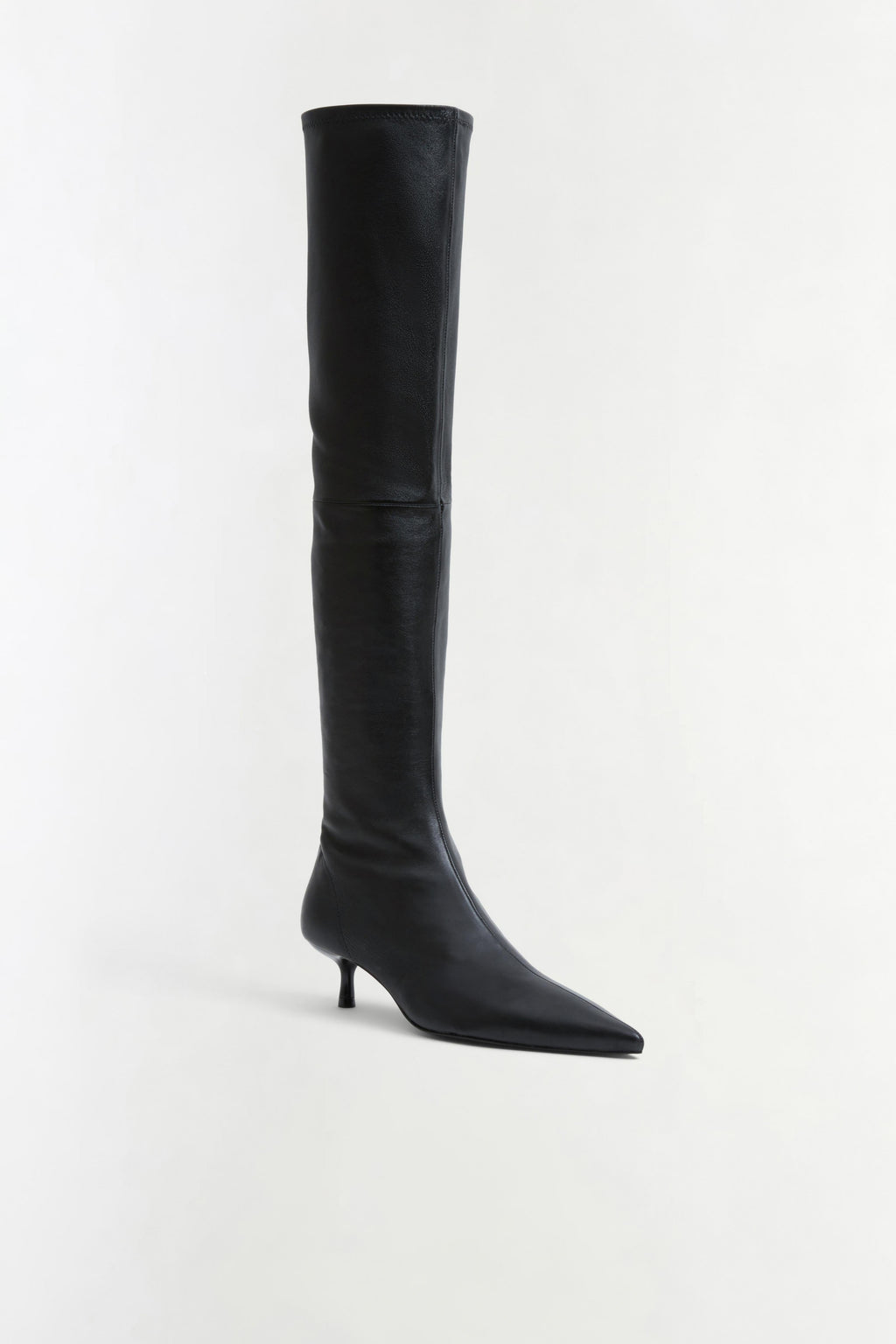 Joni Stretch Leather Over The Knee Boot