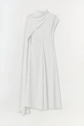 Jacka Satin Cape Midi Dress