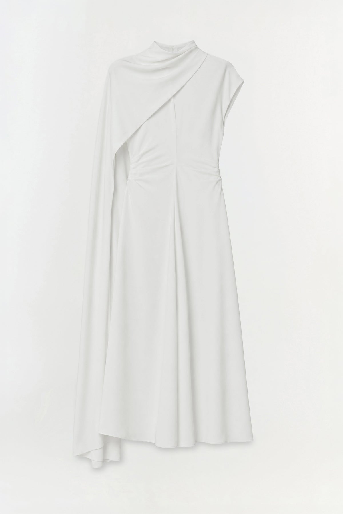 Jacka Satin Cape Midi Dress