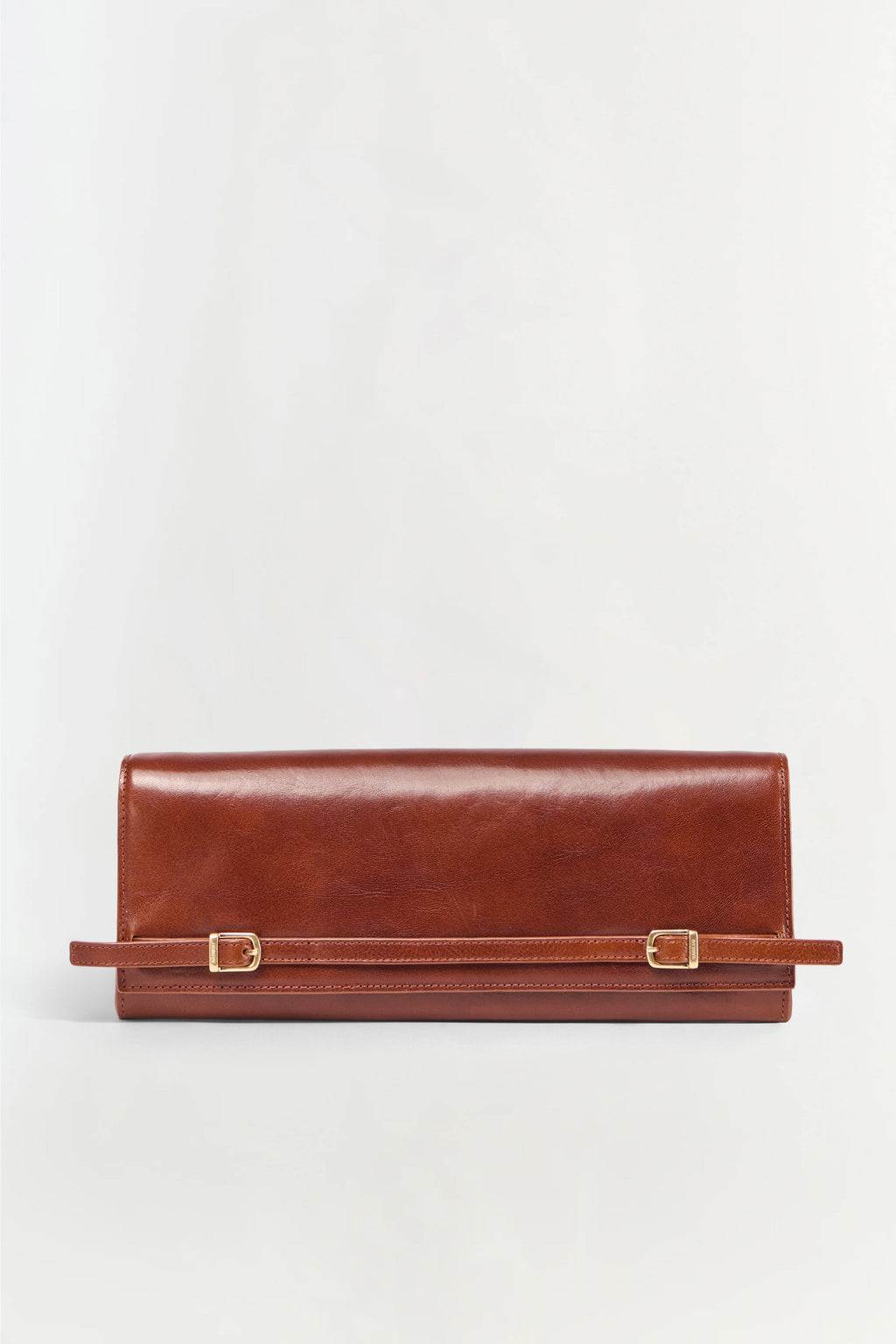 River East West Leather Clutch