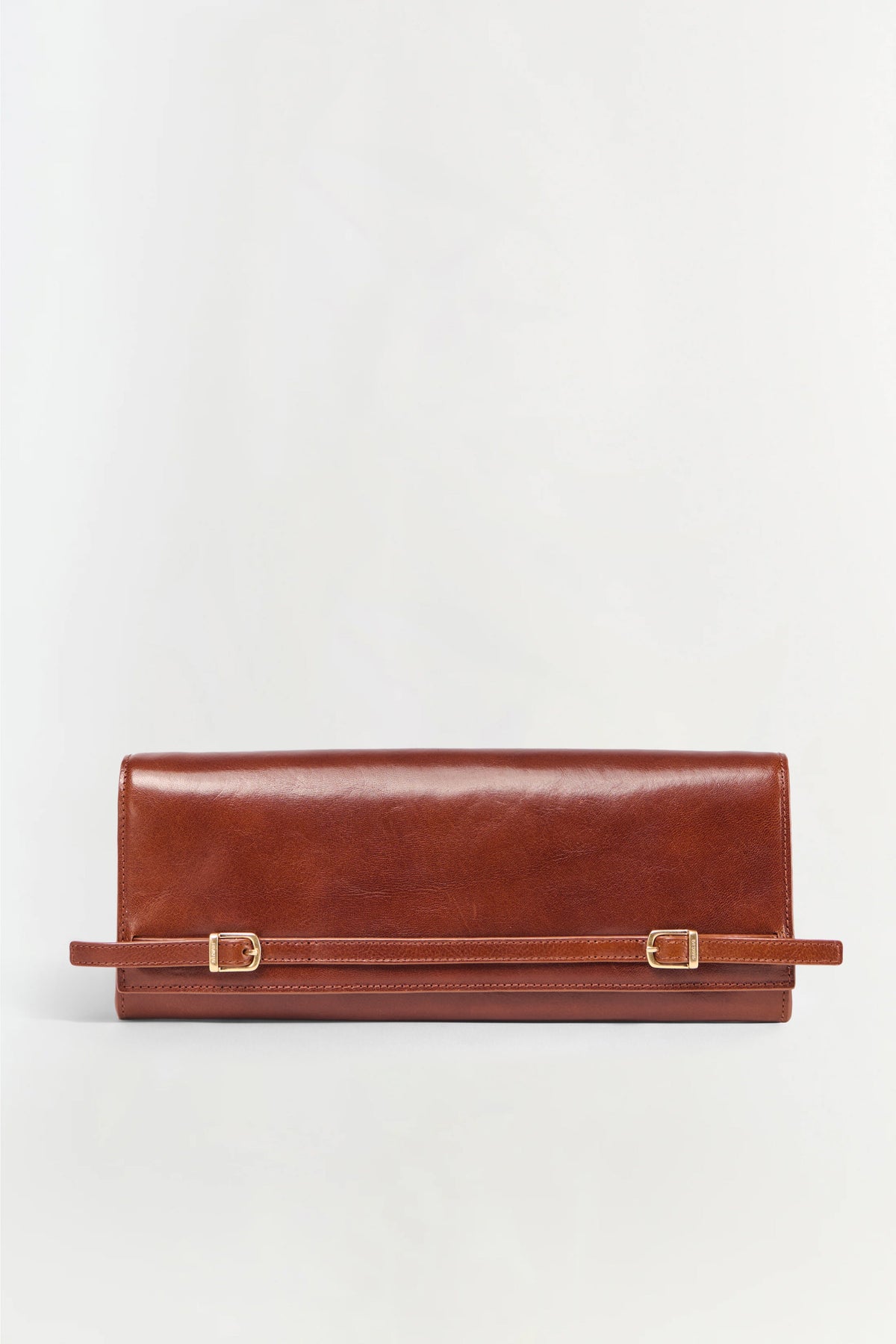 River East West Leather Clutch