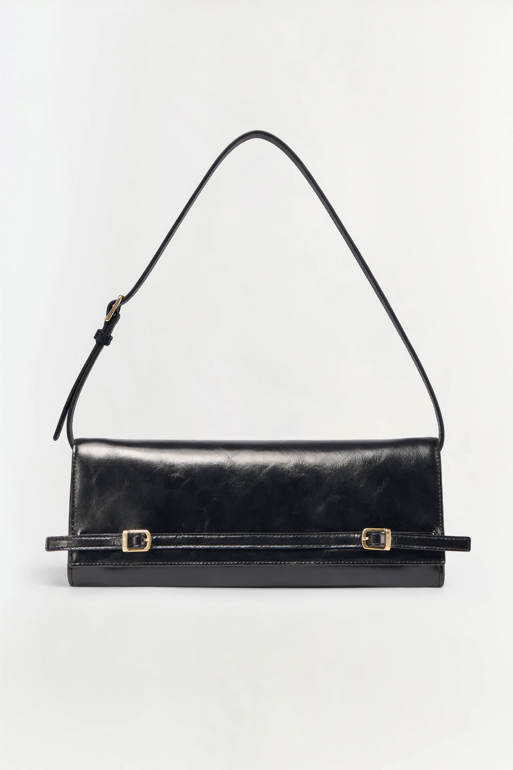 River East West Leather Clutch