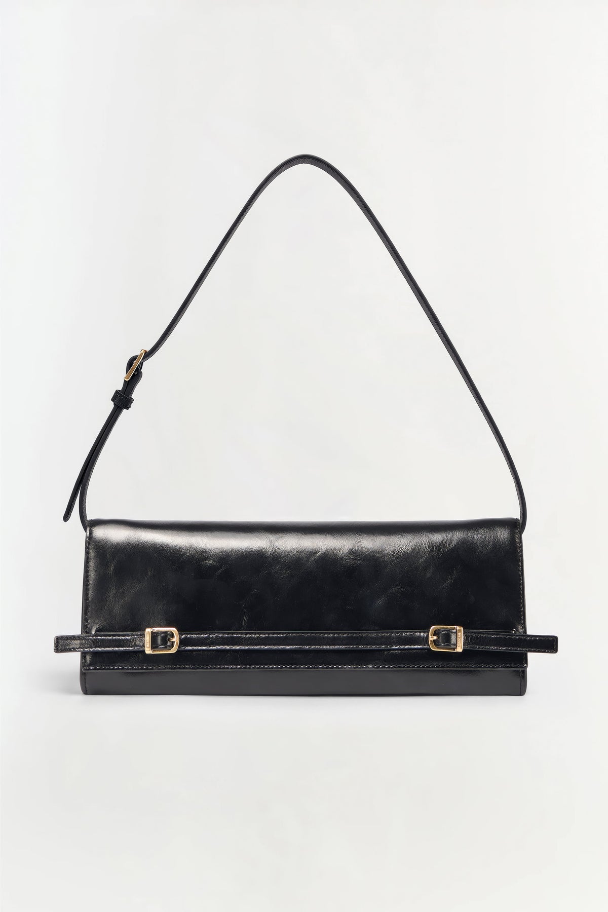 River East West Leather Clutch