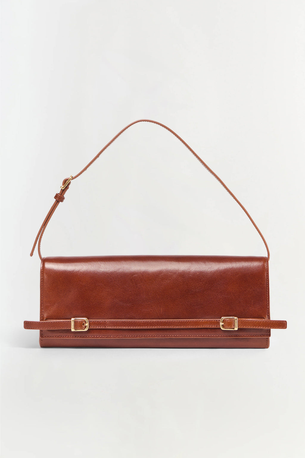 River East West Leather Clutch