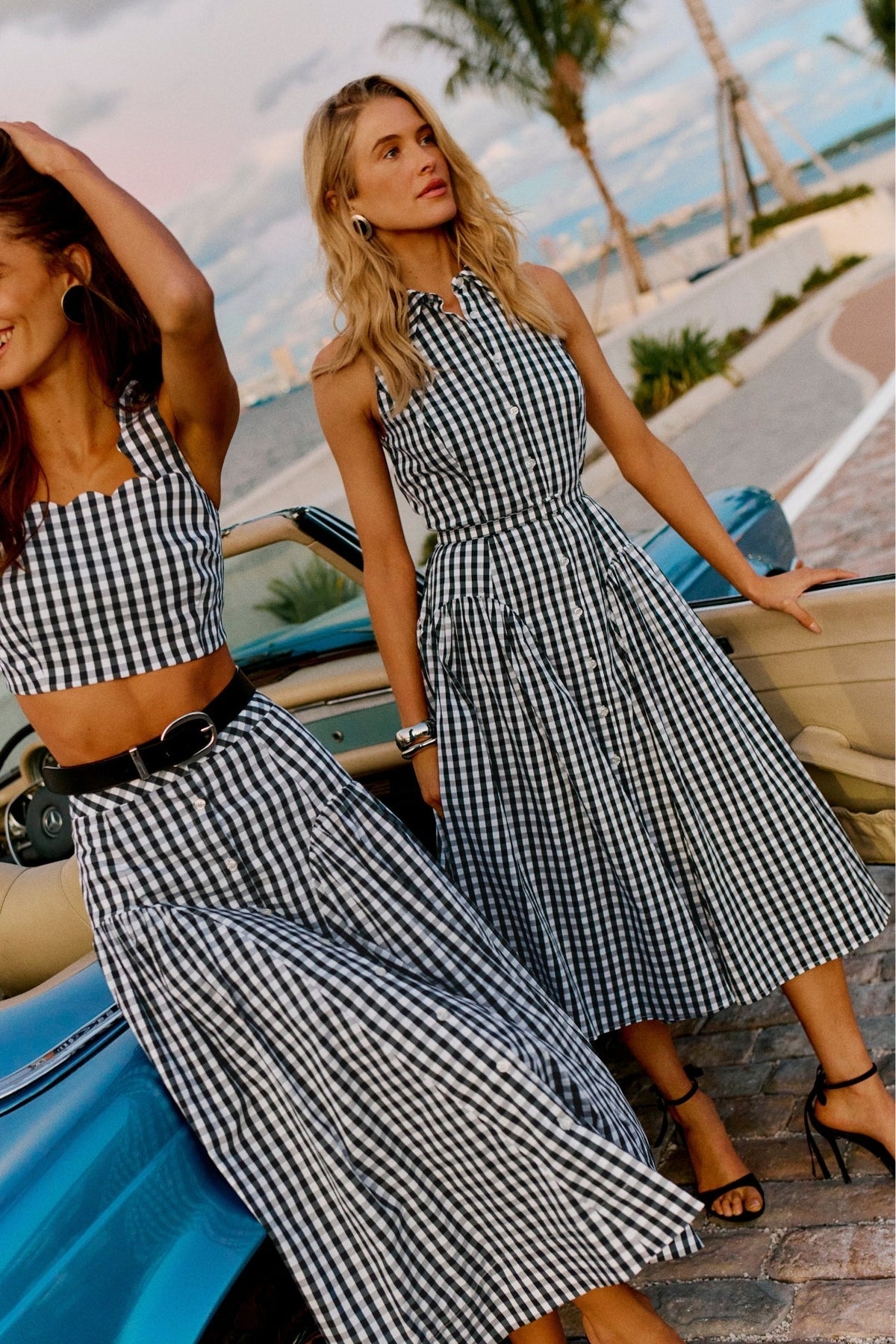 Maxine Gingham Midi Dress