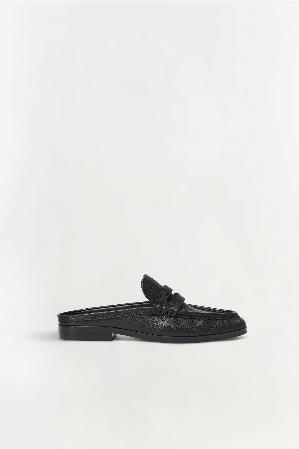 Dean Pebbled Leather Loafer Mule
