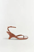 Kelsey Leather Strappy Wedge