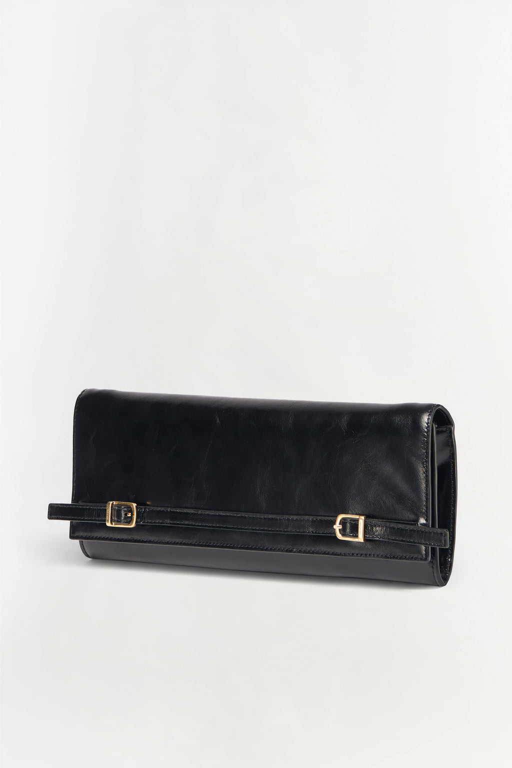 River East West Leather Clutch