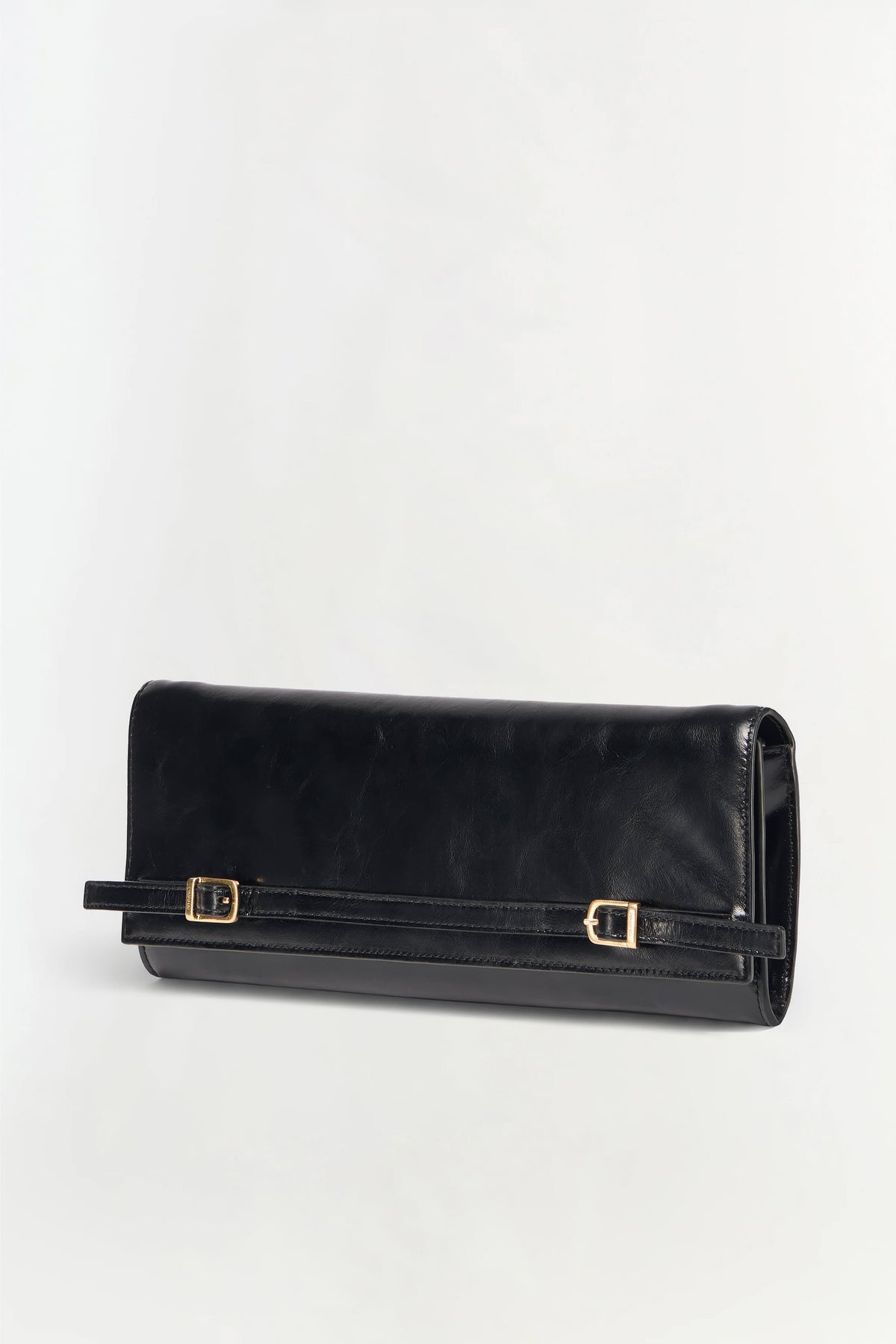 River East West Leather Clutch