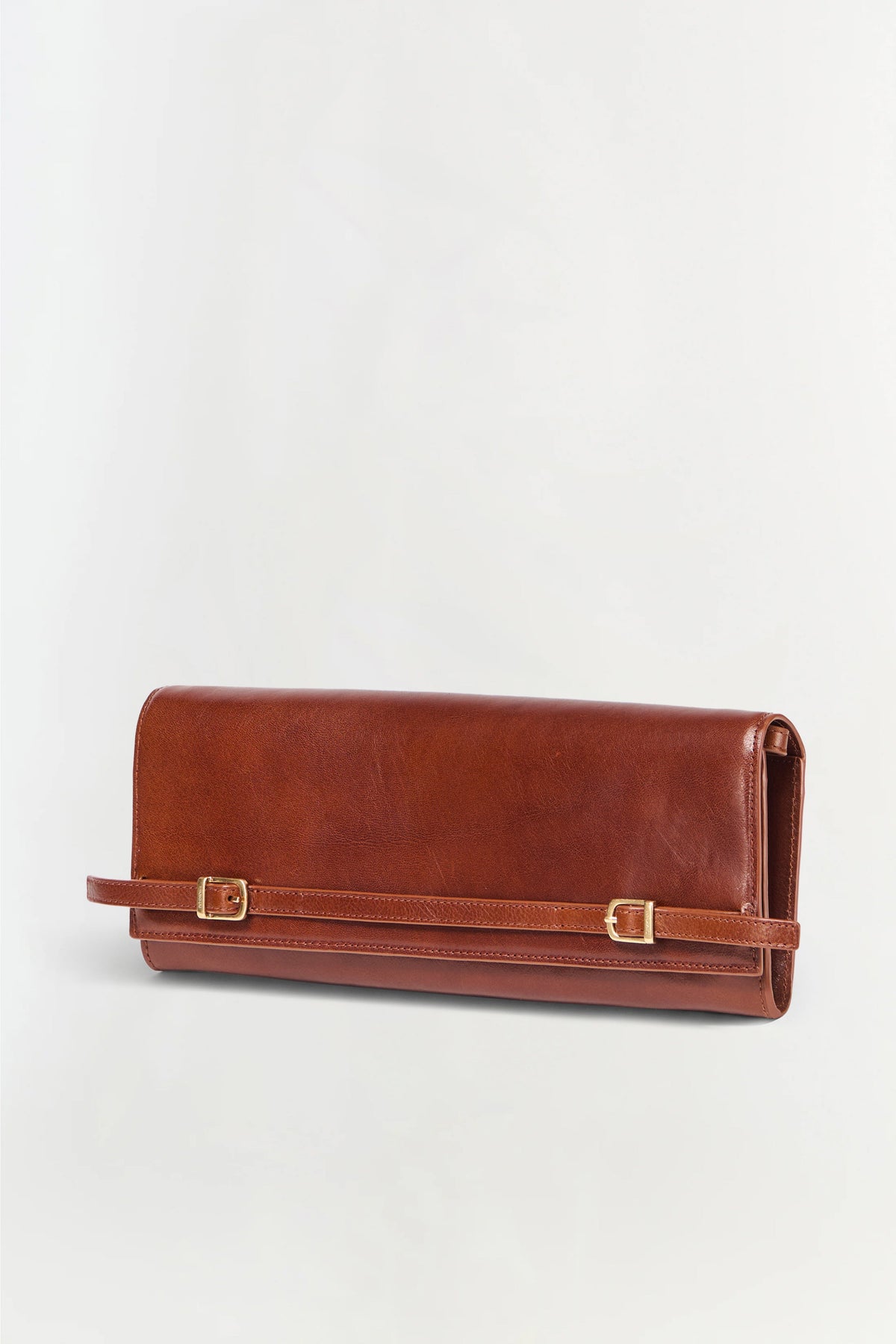River East West Leather Clutch