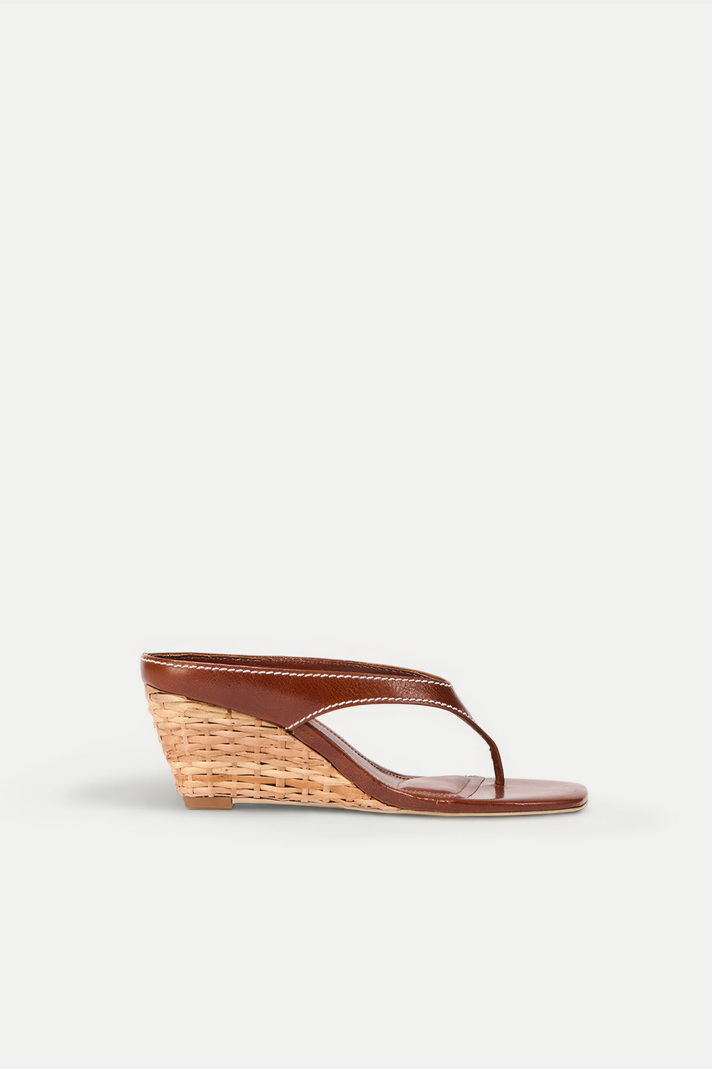 Hazel Leather Thong Wedge