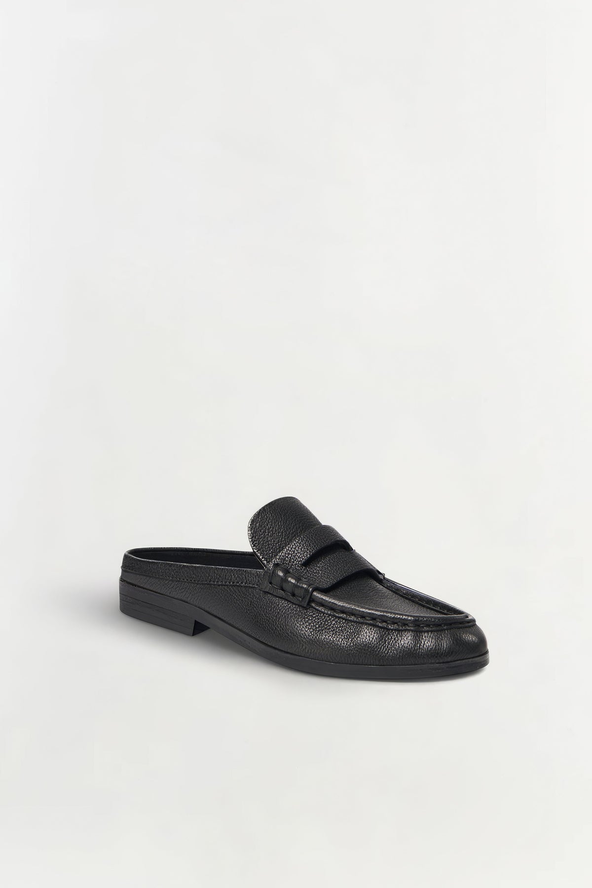 Dean Pebbled Leather Loafer Mule
