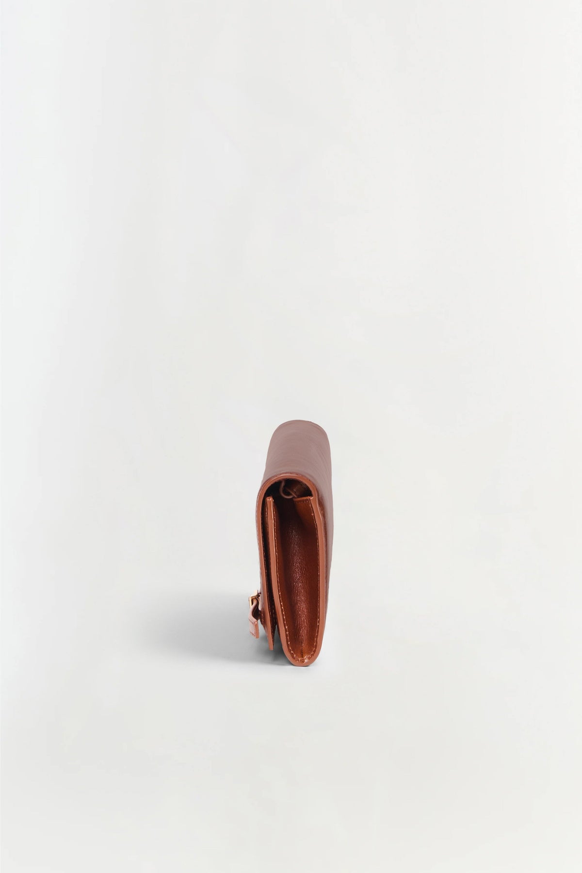 River East West Leather Clutch
