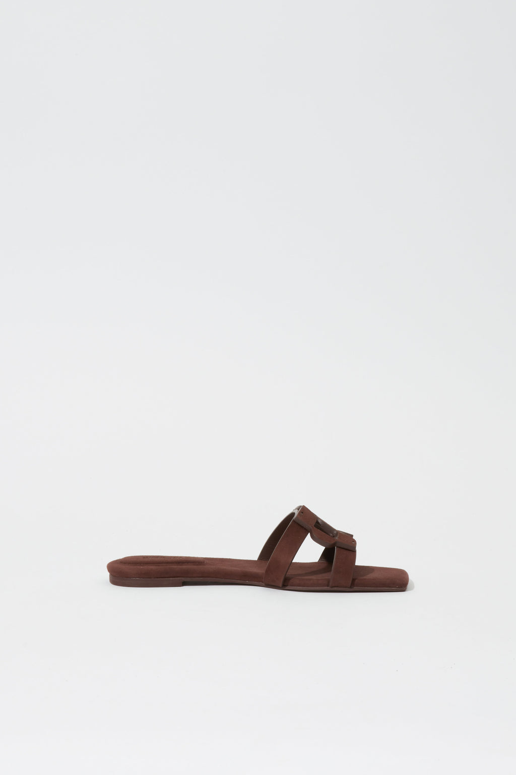 Simkhai Monogram Suede Flat Slide