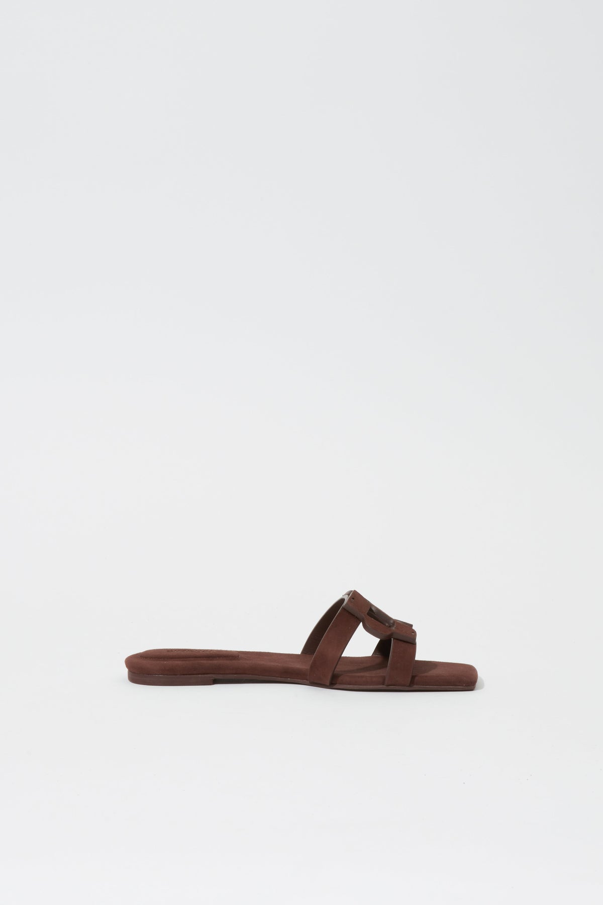 Simkhai Monogram Suede Flat Slide