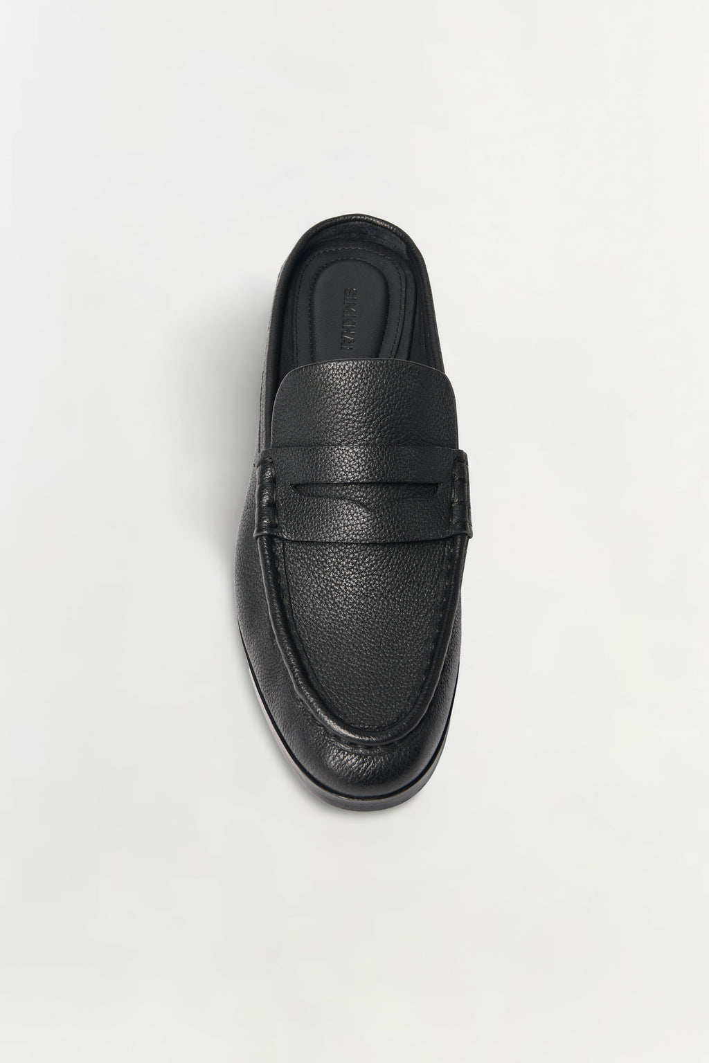 Dean Pebbled Leather Loafer Mule